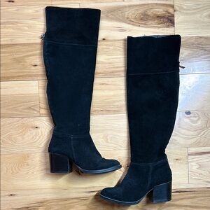 Steve Madden Black Suede Over Knee Boots | Size 8.5